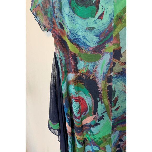 Mado et Les Autres dress (size small) ART YOU WEAR French design on mesh BOHO - Picture 9 of 14